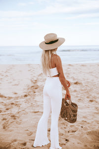 The Wild Child Bell Bottoms in White + FREE Matching Tube Top