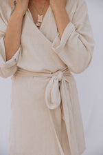 Load image into Gallery viewer, The Oasis Wrap Dress in Natural
