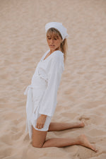 Load image into Gallery viewer, The Oasis Wrap Dress in Crisp White
