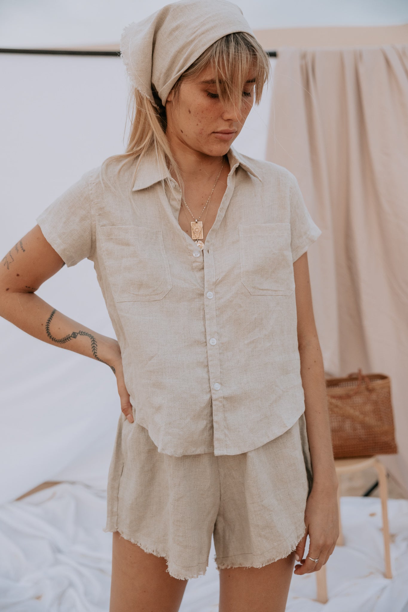 The Bodhi Blouse in Natural