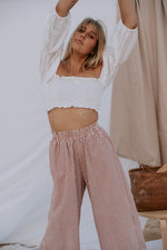Load image into Gallery viewer, The Zephyr Linen Pants in Red Sailor Stripe
