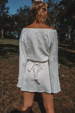 Load image into Gallery viewer, The Lulu Linen Mini Skirt in Crisp White
