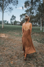 Load image into Gallery viewer, The Lola Midi Dress in Coffee
