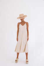 Load image into Gallery viewer, The Lola Midi Dress in Natural Textured Cotton
