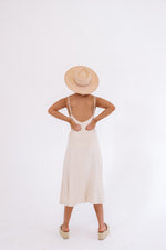 Load image into Gallery viewer, The Lola Midi Dress in Natural Textured Cotton
