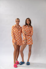 Load image into Gallery viewer, THE FREYA DRESS ORANGE CHECKER
