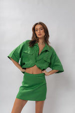 Load image into Gallery viewer, THE AMALFI SKIRT BASIL
