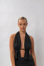 Load image into Gallery viewer, THE MIMI HALTER TOP CAVIAR
