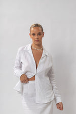 Load image into Gallery viewer, THE REMI BLOUSE CRISP WHITE
