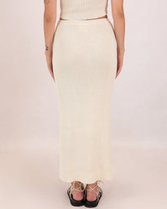 Pippa Knit Maxi Skirt Ivory