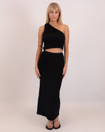 Load image into Gallery viewer, Pippa Knit Maxi Skirt Black
