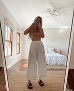 Load image into Gallery viewer, The Zephyr Linen Pants in Crisp White
