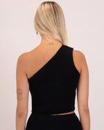 Load image into Gallery viewer, Faye One Shoulder Crop Black
