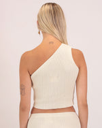 Load image into Gallery viewer, Faye One Shoulder Crop Ivory

